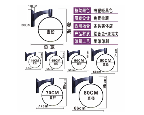 多尺寸旋转灯箱